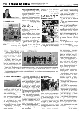 O Centro - n.º 20 – 07.02.2007