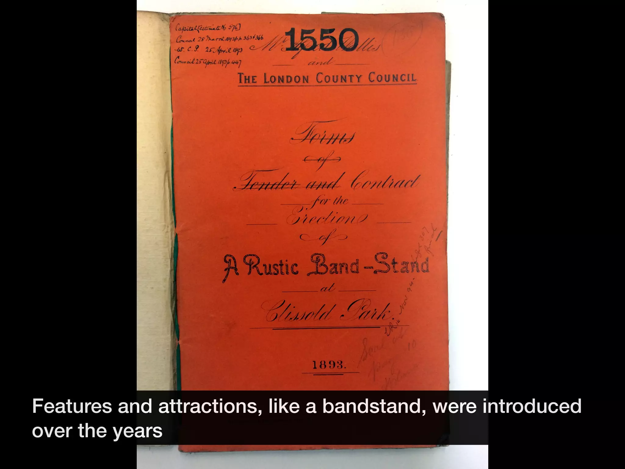 Features and attractions, like a bandstand, were introduced
over the years