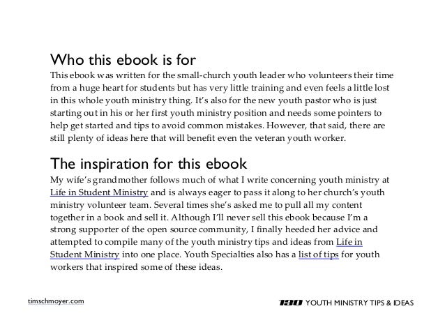 130 youth ministry tips and ideas