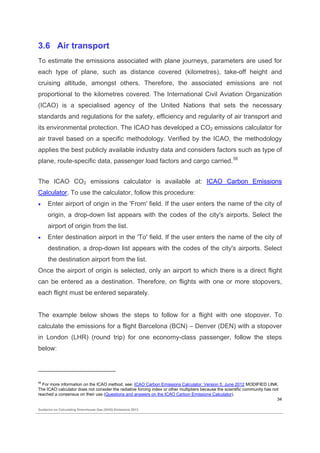 Guidance on calculating greenhouse gas (GHG) emissions. | PDF