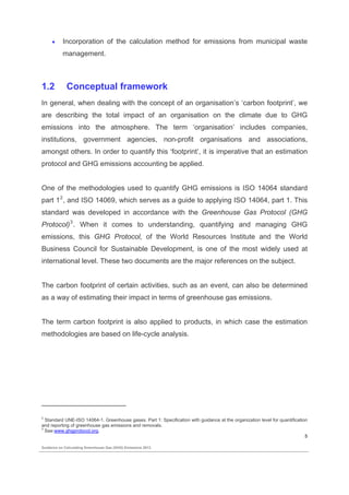 Guidance on calculating greenhouse gas (GHG) emissions. | PDF