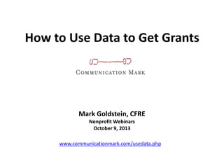 How to Use Data to Get Grants