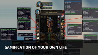 GAMIFICATION OF YOUR OWN LIFE

 