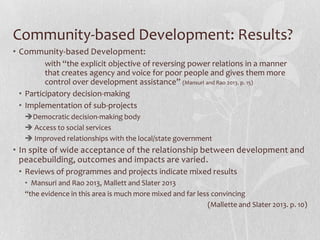 SustaiN 2013 presentation (Afghanistan/community based development) | PPTX