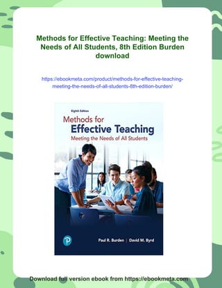Methods for Effective Teaching: Meeting the Needs of All Students, 8th ...
