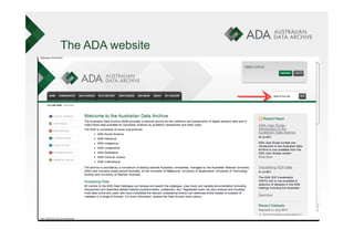 The ADA website
 