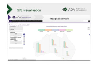GIS visualisation

                    http://gis.ada.edu.au
 