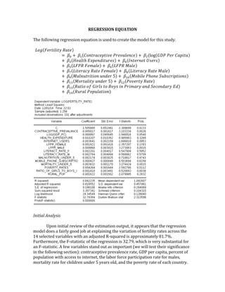 Econometrics Multiple Regression Example.pdf Econometrics Case Study | PDF