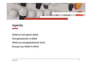 © ZAV 2013
Agenda
2
Abfall ist nicht gleich Abfall
Energiepotential im Abfall
Abfall aus energiepolitischer Sicht
Energie aus Abfall im Markt
 