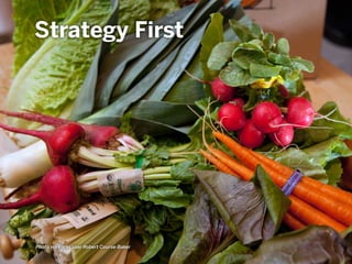 Photo via Flickr user Robert Course-Baker
Strategy First
 