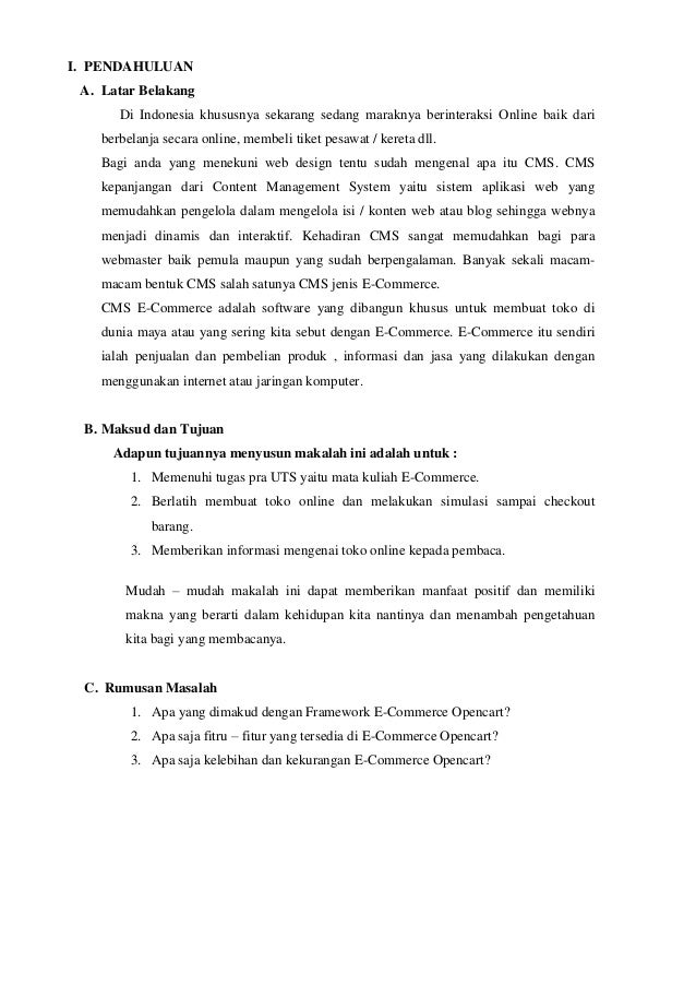 E Commerse Opencart