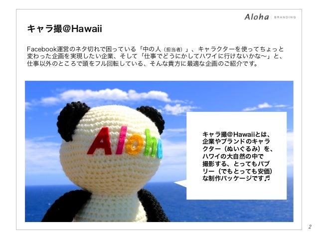 キャラ撮 Hawaii ハワイで行なうキャラクター撮影代行サービス