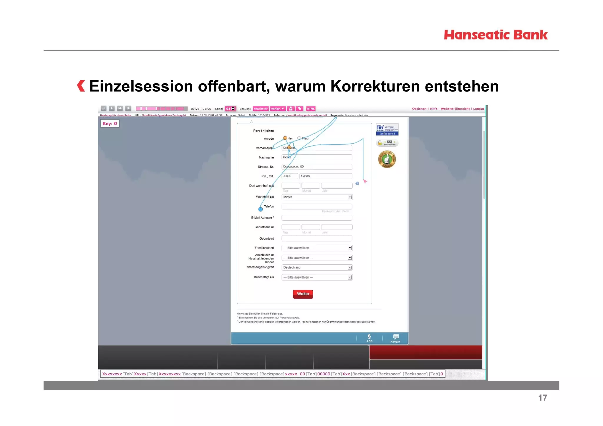 Einzelsession offenbart, warum Korrekturen entstehen

17

 
