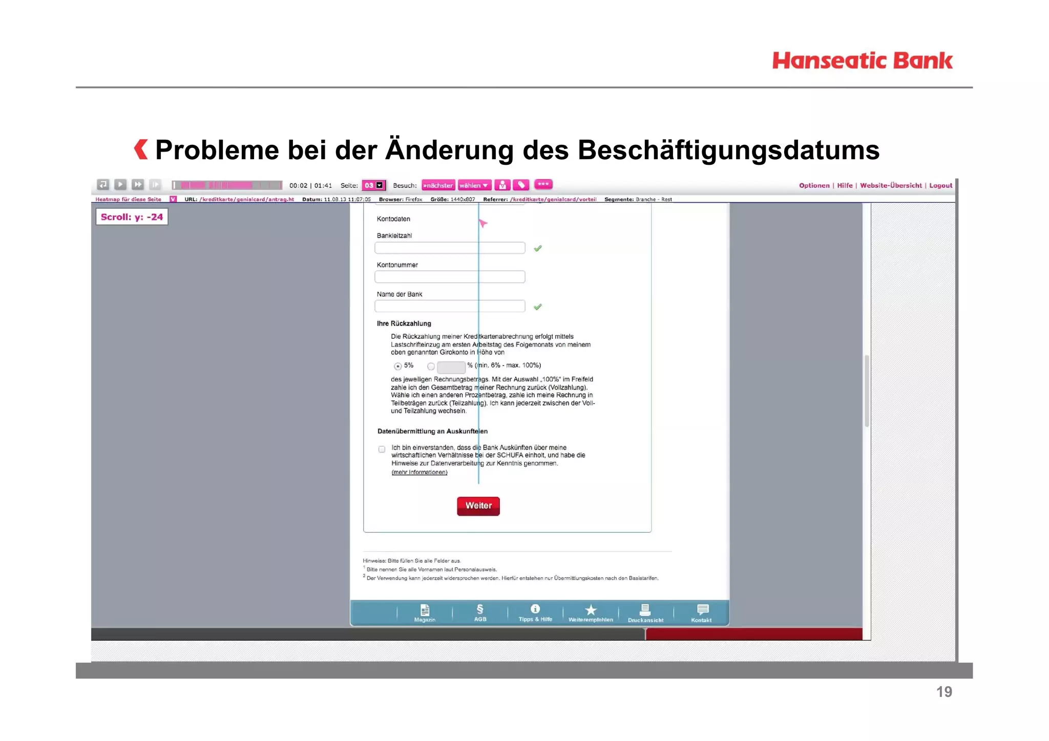 Probleme bei der Änderung des Beschäftigungsdatums

19

 