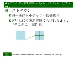 `ηtΤ⤿餷
(2)
?ȥ

?ͬһCܤСåף́
?ŤuװäǤLSI⡢


2013/11/5

Interface Device Laboratory, Kanazawa University http://ifdl.jp/

 