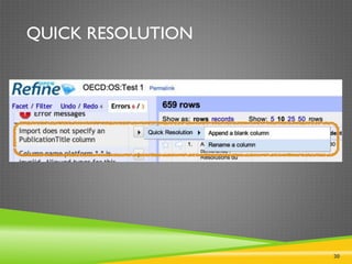 30
QUICK RESOLUTION
 