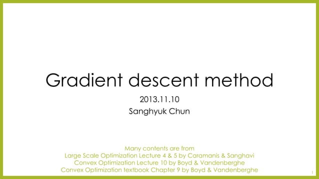 Gradient descent method | PDF
