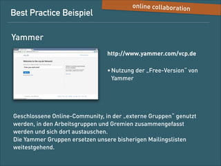 Best-Practice-Beispiel

Online Collaboration

Trello
http://www.trello.com
• Online-Projektmanagement für 
Arbeitsgruppen
...