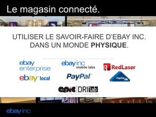 Le magasin connecté.
UTILISER LE SAVOIR-FAIRE D‟EBAY INC.
DANS UN MONDE PHYSIQUE.
mobile labs

 