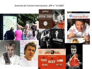 Aumento	
  do	
  Turismo	
  internacional	
  ,	
  APP	
  e	
  “	
  A	
  CABO”	
  

 