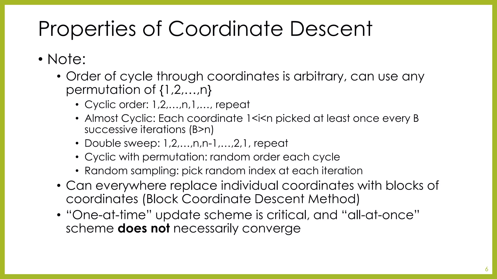 Coordinate Descent method | PPT