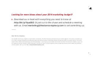 Looking for more ideas about your 2014 marketing budget?
Download our e-book with everything you need to know at
http://bi...