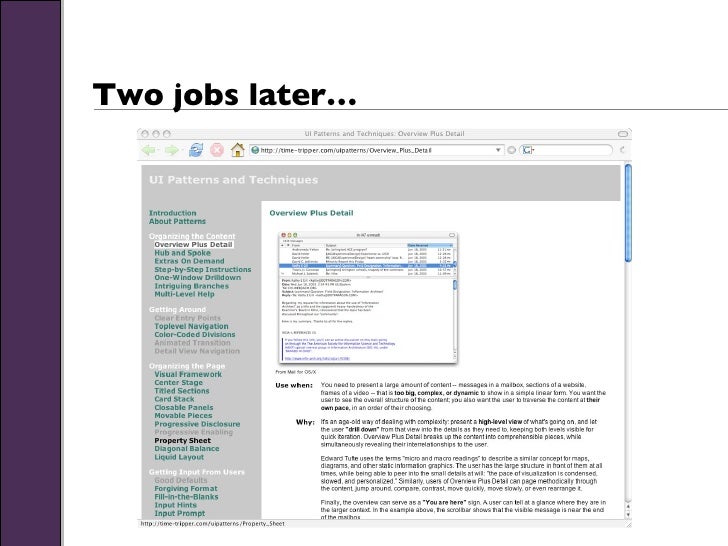 UPA2007 Designing Interfaces Jenifer Tidwell