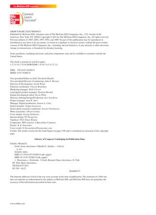 Grobs Basic Electronics 11th Mitchel E Schultz | PDF