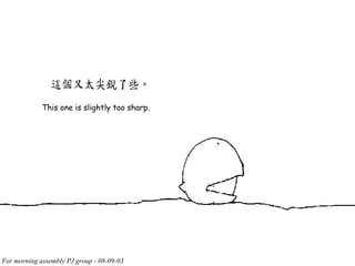 This one is slightly too sharp. 