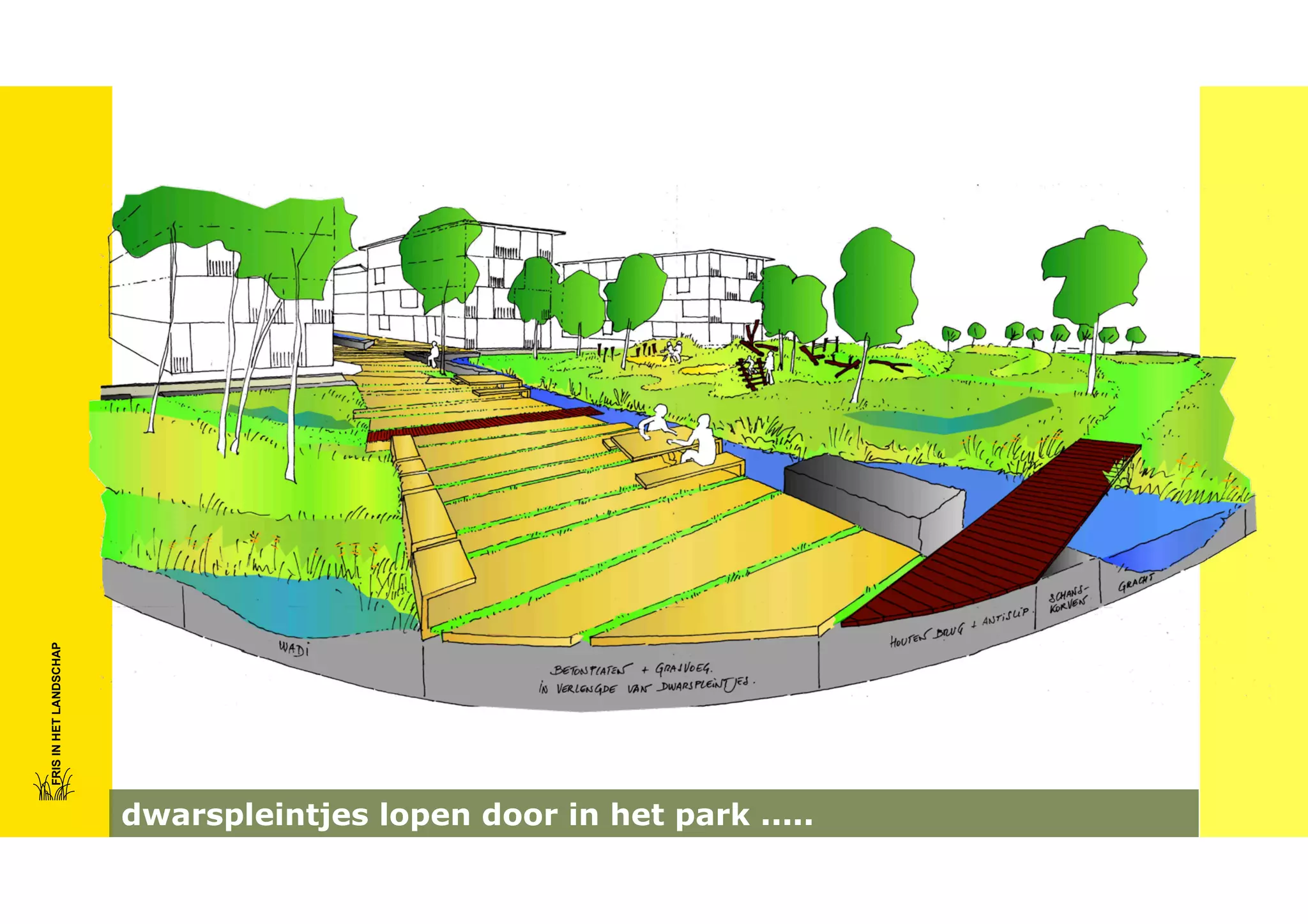 FRIS IN HET LANDSCHAP

dwarspleintjes lopen door in het park .....

 