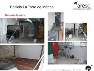 Transformación de sala de calderas a Biomasa en el edificio La Torre de Mérida