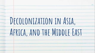 Decolonization in Asia,
Africa, and the Middle East
23
 