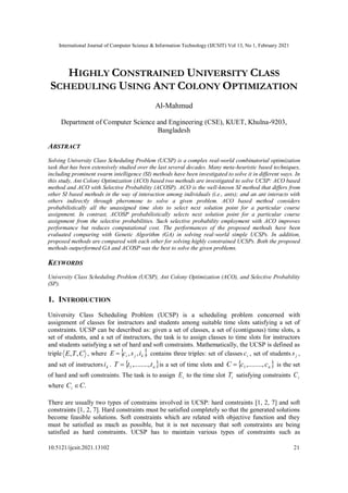 Highly Constrained University Class Scheduling using Ant Colony ...
