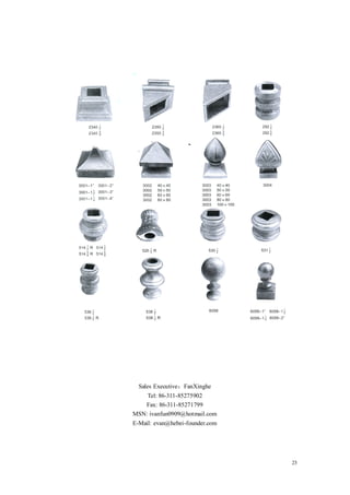 Sales Executive：FanXinghe
    Tel: 86-311-85275902
   Fax: 86-311-85271799
MSN: ivanfun0909@hotmail.com
E-Mail: evan@hebei-founder.com




                                 23
 
