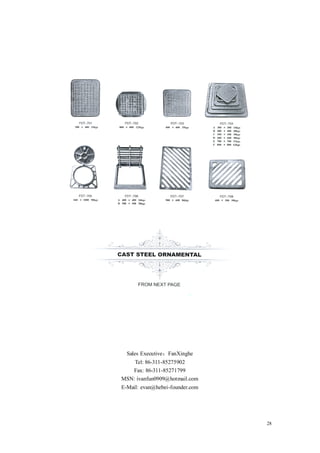 Sales Executive：FanXinghe
    Tel: 86-311-85275902
   Fax: 86-311-85271799
MSN: ivanfun0909@hotmail.com
E-Mail: evan@hebei-founder.com




                                 28
 