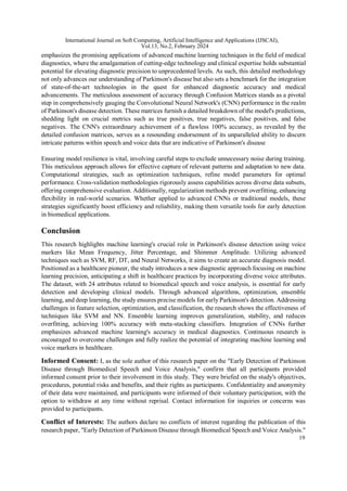 Early Detection of Parkinson Disease through Biomedical Speech and ...
