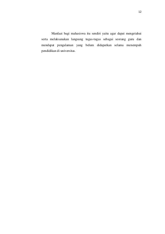 Contoh Laporan Ppl 2