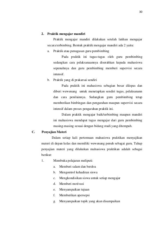 Contoh Laporan Ppl 2