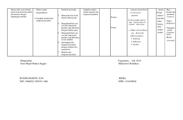 Contoh laporan PPL 2.