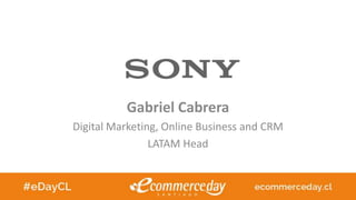 Gabriel Cabrera
Digital Marketing, Online Business and CRM
LATAM Head
 