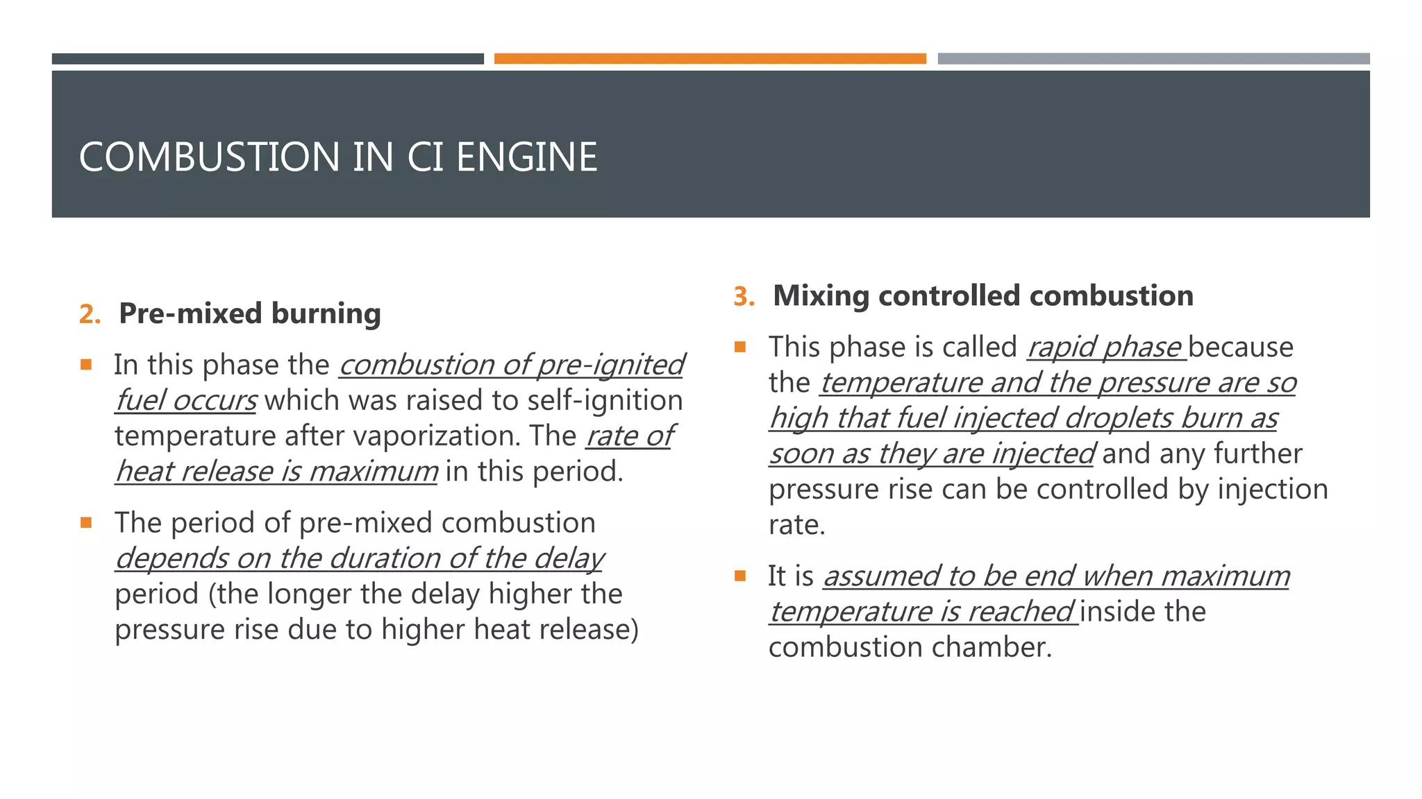 Combustion Process in CI engine PPT
