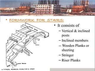 Conventional Risers Form Work form work presentation for construction work | PPTX