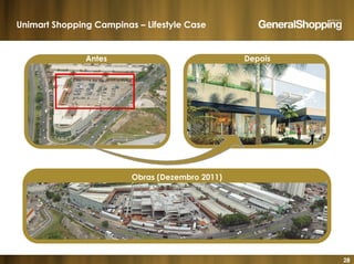 28
Unimart Shopping Campinas – Lifestyle Case
Obras (Dezembro 2011)
Antes Depois
 