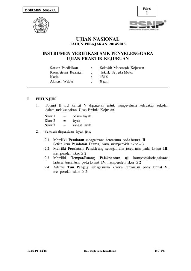 1316 P1 In V Teknik Sepeda Motor