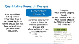 Descriptive Quantitative Questions Examples Understanding Quantitative Research: Designs, Variables, and ...