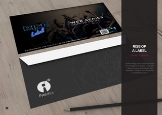 RISE OF
A LABEL
LEAFLET DESIGN
Leaflet design for an artist launched
via management at Rise of a Label.
I used a mixture of InDesign and
Illustrator to layout and create the
concept before print.
 