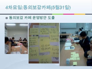    동의보감 카페 운영방안 도출
 