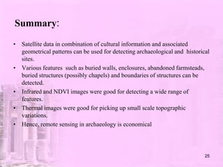 REMOTE SENSING IN ARCHAEOLOGY | PPTX
