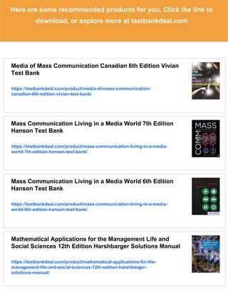 Dynamics of Mass Communication Media in Transition 12th Edition ...
