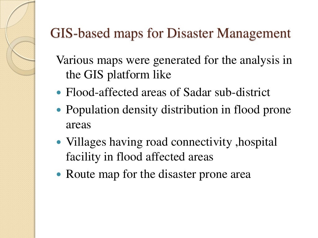 GIS IN DISASTER MANAGEMENT
